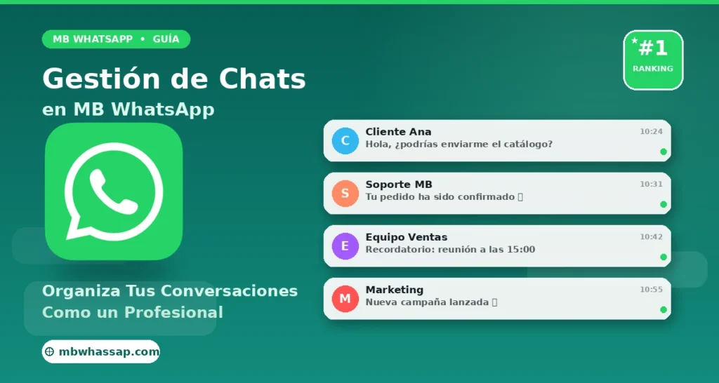 Gestión de Chats en MB WhatsApp